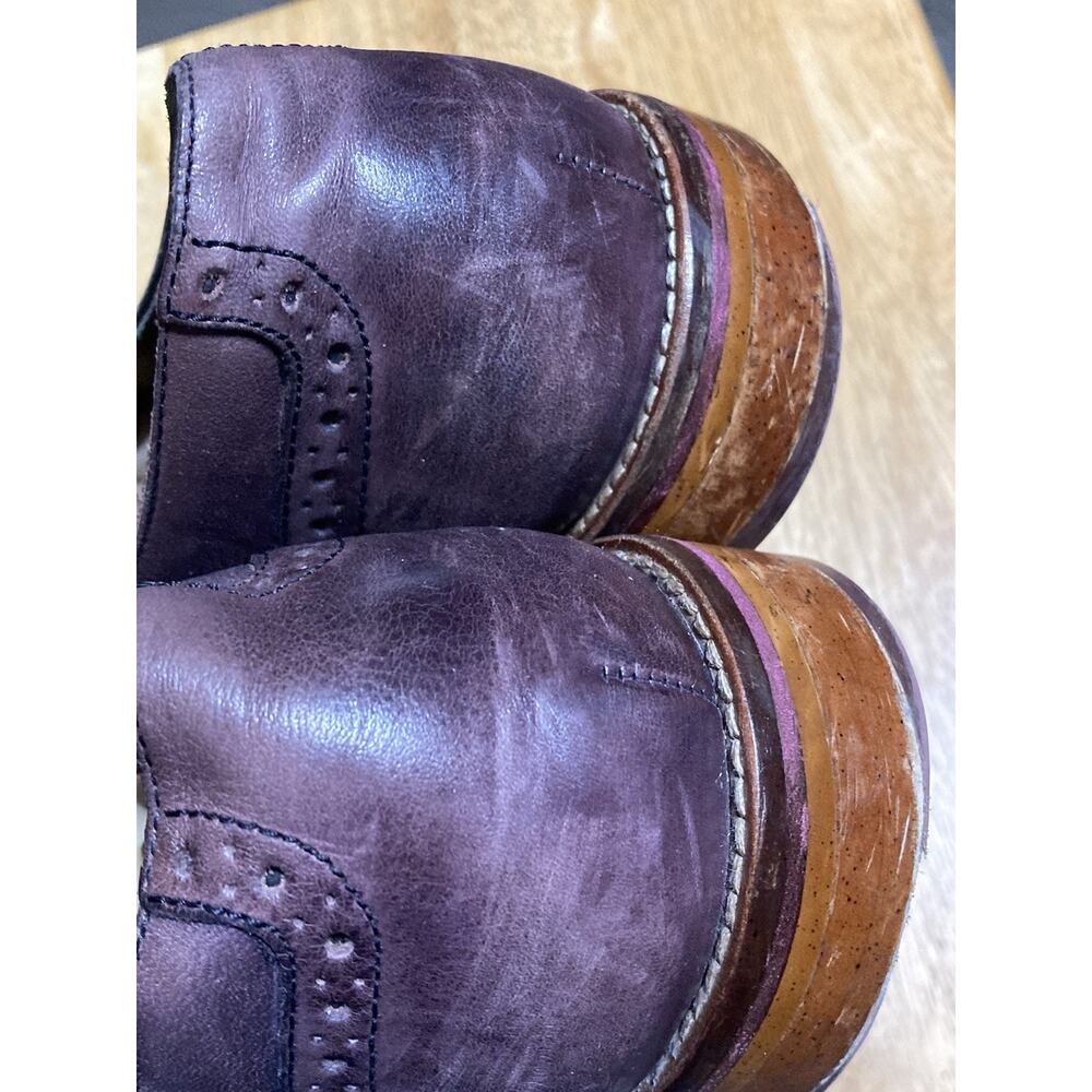 Johnston Murphy Shoes 10.5 Burgundy Brown Leather Cap Toe Oxford Lace Up - Picture 5 of 9